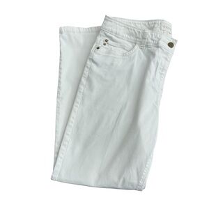 Chico’s Skimmer White Soft Jeans Women’s Size 1.5 Stretchy Comfortable Denim